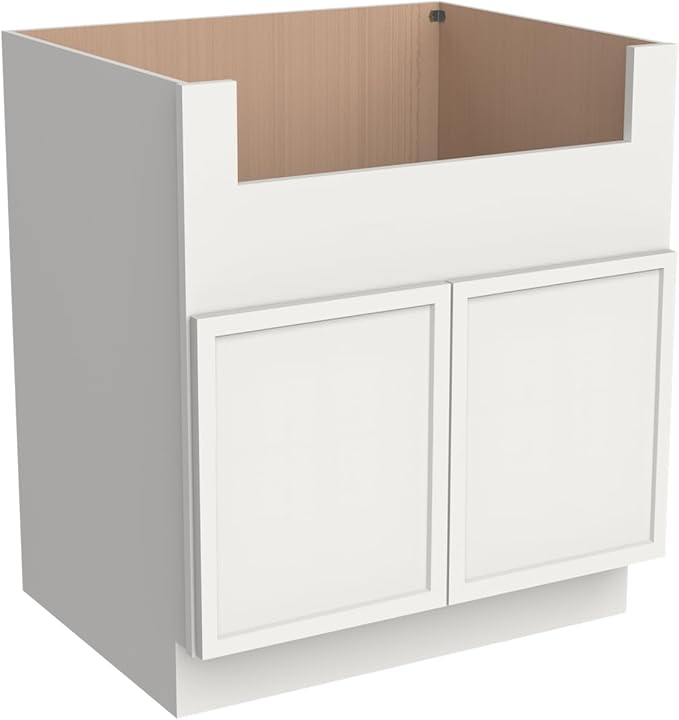 Solid Wood Bathroom Vanity Sink Base Cabinet Shaker Style RTA Single Sink Cabinet with 2 Left Drawers, Double Doors & Soft Close Hardware for Bathroom Remodel (NT-Origami White, 36"W x 34.5"D x 24"H)