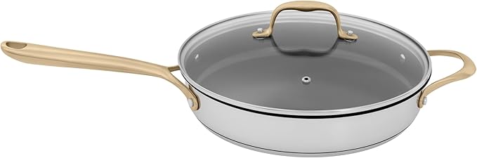 ZLINE 10-Piece Non-Toxic Stainless Steel with 3-Piece Nonstick Ceramic Cookware Set (CWSETL-NS-10)