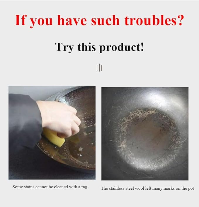 Stainless Steel Wire Sponge Substitutes with Handle Non-Scratch Pot Scrubber Household Kitchen Cleaning Sponge for Non-Stick Pans, Dish, Metal Pot, Sink (Nordic Green)