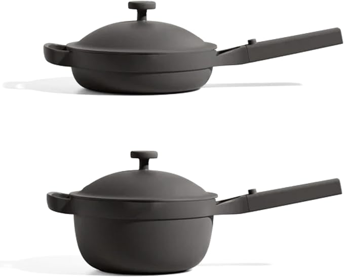 Our Place Mini Cookware Duo | 6-Piece Ceramic Cookware Set with Mini Always Pan & Mini Perfect Pot | Induction & Oven Safe up to 450°F | Nonstick, PFAS-Free Non-Toxic Cookware | Char