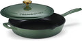 Tramontina Bestow Enameled Cast Iron Skillet with Lid, 12-inch Frying Pan, Cactus with Gold Knob