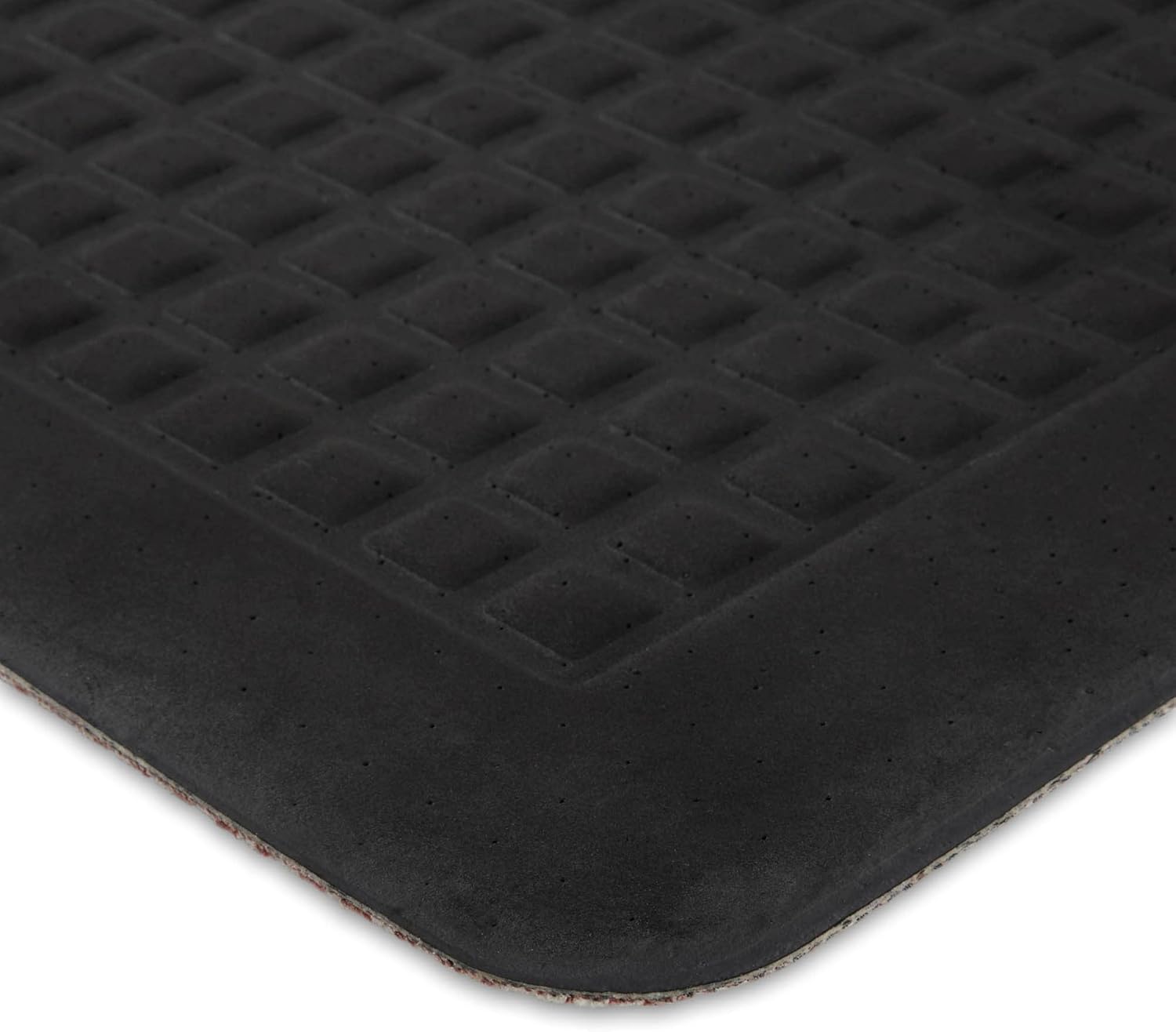 Martha Stewart Mira Modern Heathered Solid Anti-Fatigue Air-Infused Kitchen Mat, Spice Red, 19.6"x32"