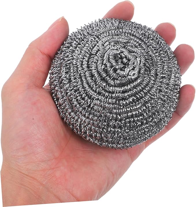 Alipis 20pcs Dish Cleaning Scrubbers Stainless Steel Pot Scrubbers for Kitchen