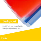 (re) zip 5-pack Stand-Up Reusable Bags | BPA-Free, Food Grade, Leakproof, Freezer and Dishwasher Safe | 5 Snack-Size Bags (1-Cup / 8-Oz) | Multicolor for Easy Organization