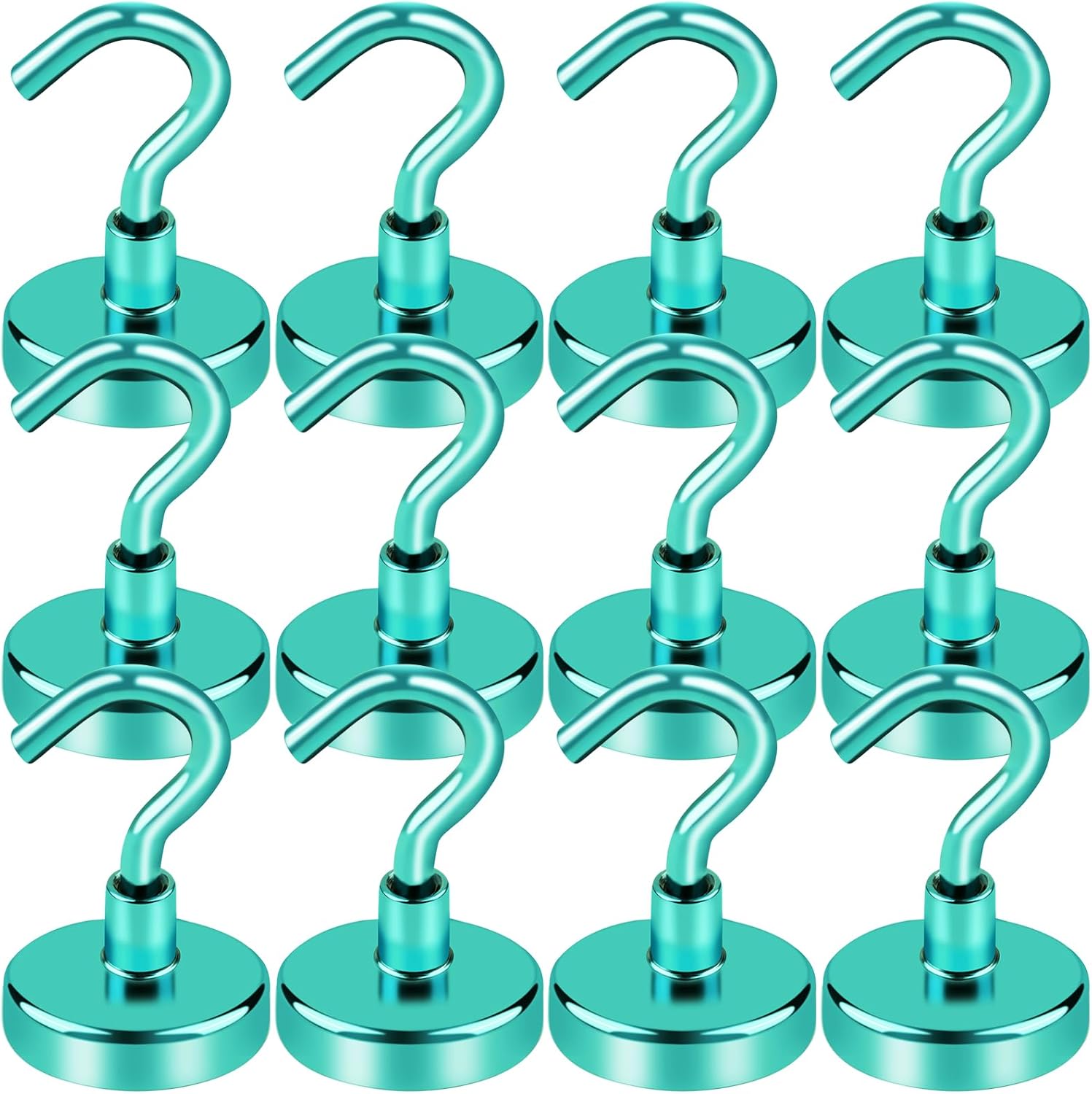 LOVIMAG Cruise Ship Essentials, 80Lb Magnetic Hooks for Cruise Cabins, Strong Magnetic Hooks for Hanging, Refrigerator, Celling, Grill, Fridge, Kitchen-12Pack