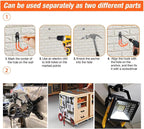 Large Heavy Duty Magnetic Hooks,4 Pack Strong Magnet Hooks for Power Drill and Garage Tools,Anti-Scratch Garage Magnetic Tools Holder,Magnetic Cable and Hose Holder,Magnetic Garage Hooks