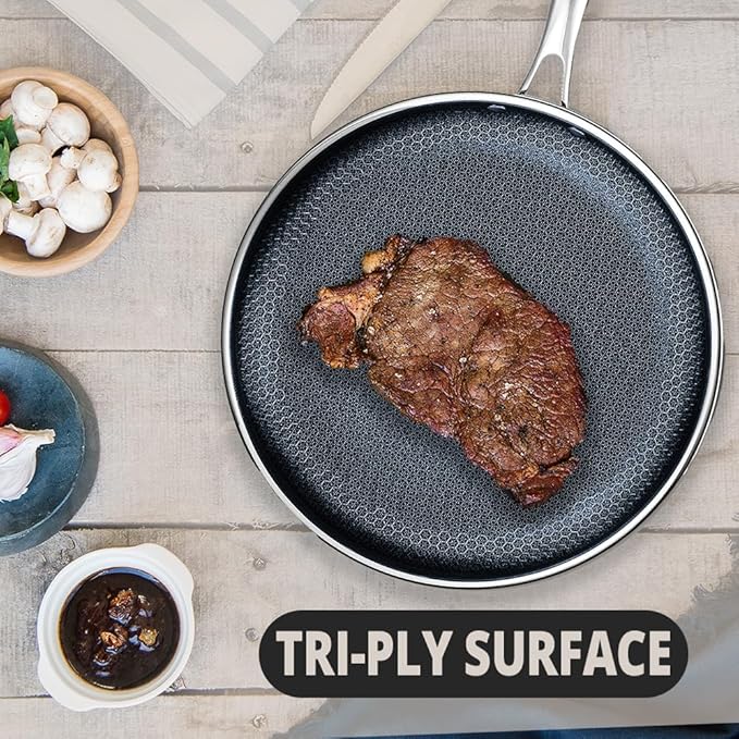 THE COOK'S COMPANY Non-Stick Frying Pan - Premium Skillet for Everyday Cooking, Nonstick Pan for Easy Cleanup, Durable Pan for Versatile Cooking Needs (Size: 8inch)