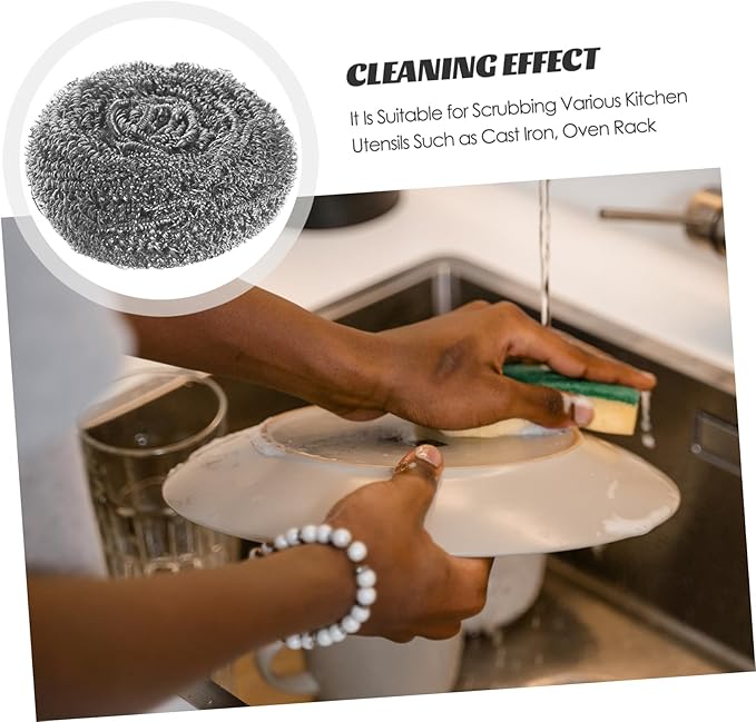 Veemoon Stainless Steel Scrubbers for Cleaning Dishes 20pcs Set Pan Scrubber Brush