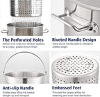 ARC 84-QT Large Stainless Steel Stockpot for Seafood Boiler Crawfish Pot with Basket and Steamer Rack, Outdoor Cooking Pot for Crab Lobster Shrimp Boiling, and Tamales Steamer,20 Gal