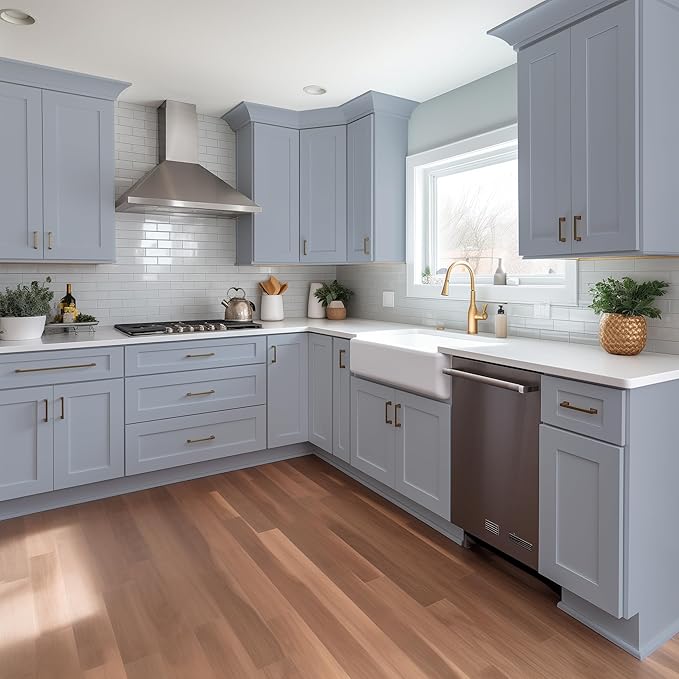 Solid Wood Bathroom Vanity Sink Base Cabinet – Shaker Style RTA Single Sink Cabinet with 2 Left Drawers, Double Doors & Soft Close Hardware for Bathroom Remodel (Grey, 36" W* 34.5" H* 24" D)