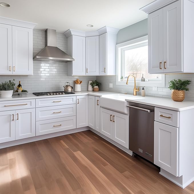 Solid Wood Bathroom Vanity Sink Base Cabinet – Shaker Style RTA Single Sink Cabinet with 2 Left Drawers, Double Doors & Soft Close Hardware for Bathroom Remodel (White, 33" W* 34.5" H* 24" D)