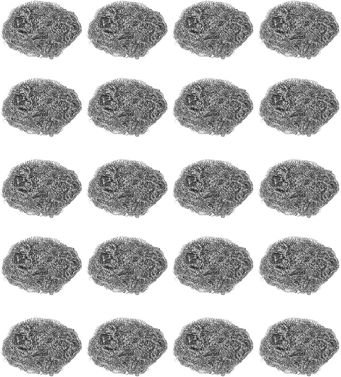 30pcs Steel Wool Scrubber, Soft Stainless Steel Steel Wool Pads Metal Dish Scrubber Metal Scouring Pads for Cleaning Dishes Pots and Pans Bathroom Oven